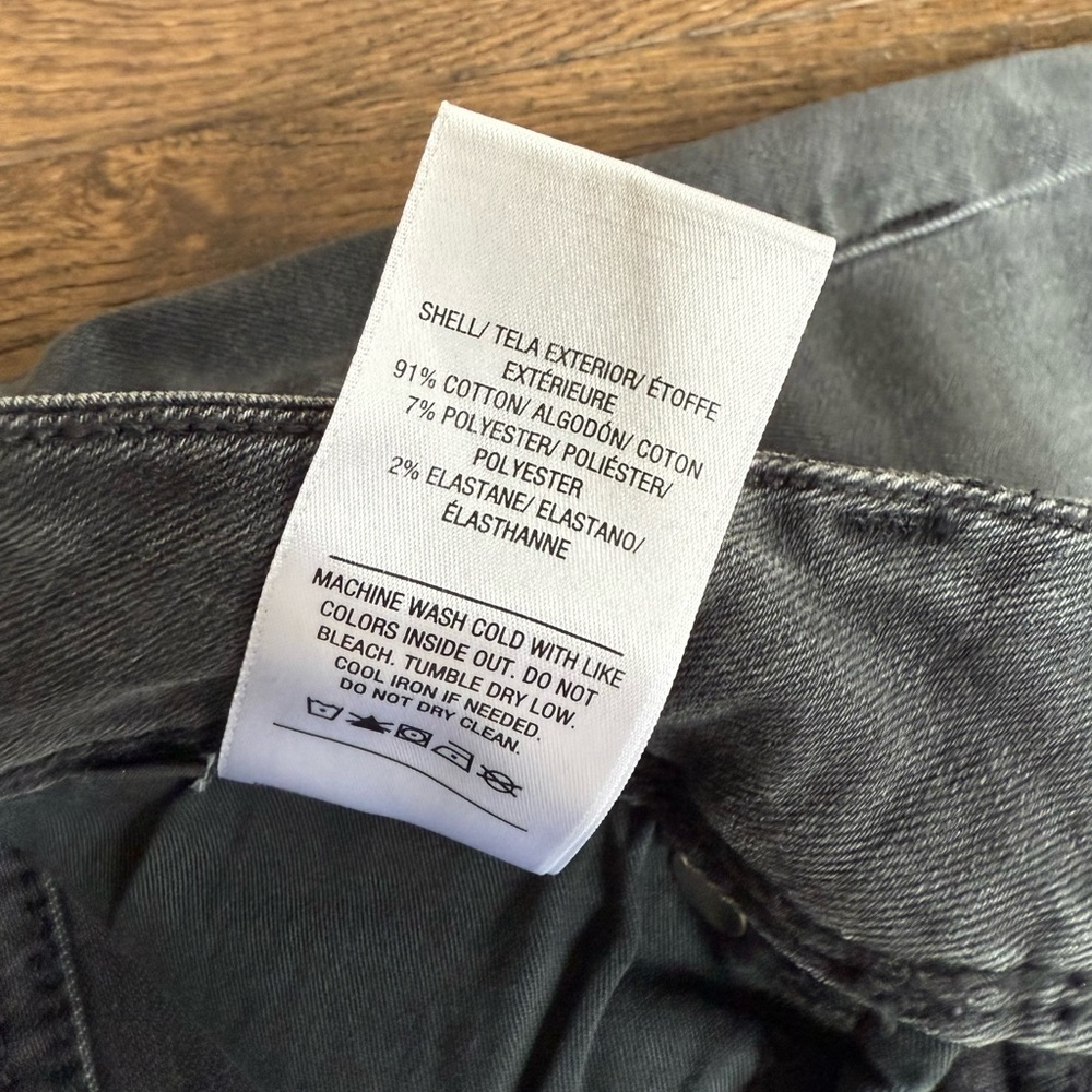 Hudson Ginny Straight Leg Distressed Faded Black Jeans Size 27 - Picture 10 of 11